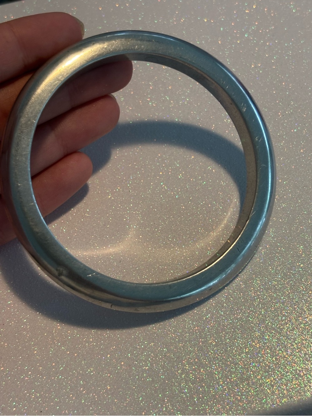 Vintage Aluminum (?) Bangle - Picture 2 of 4